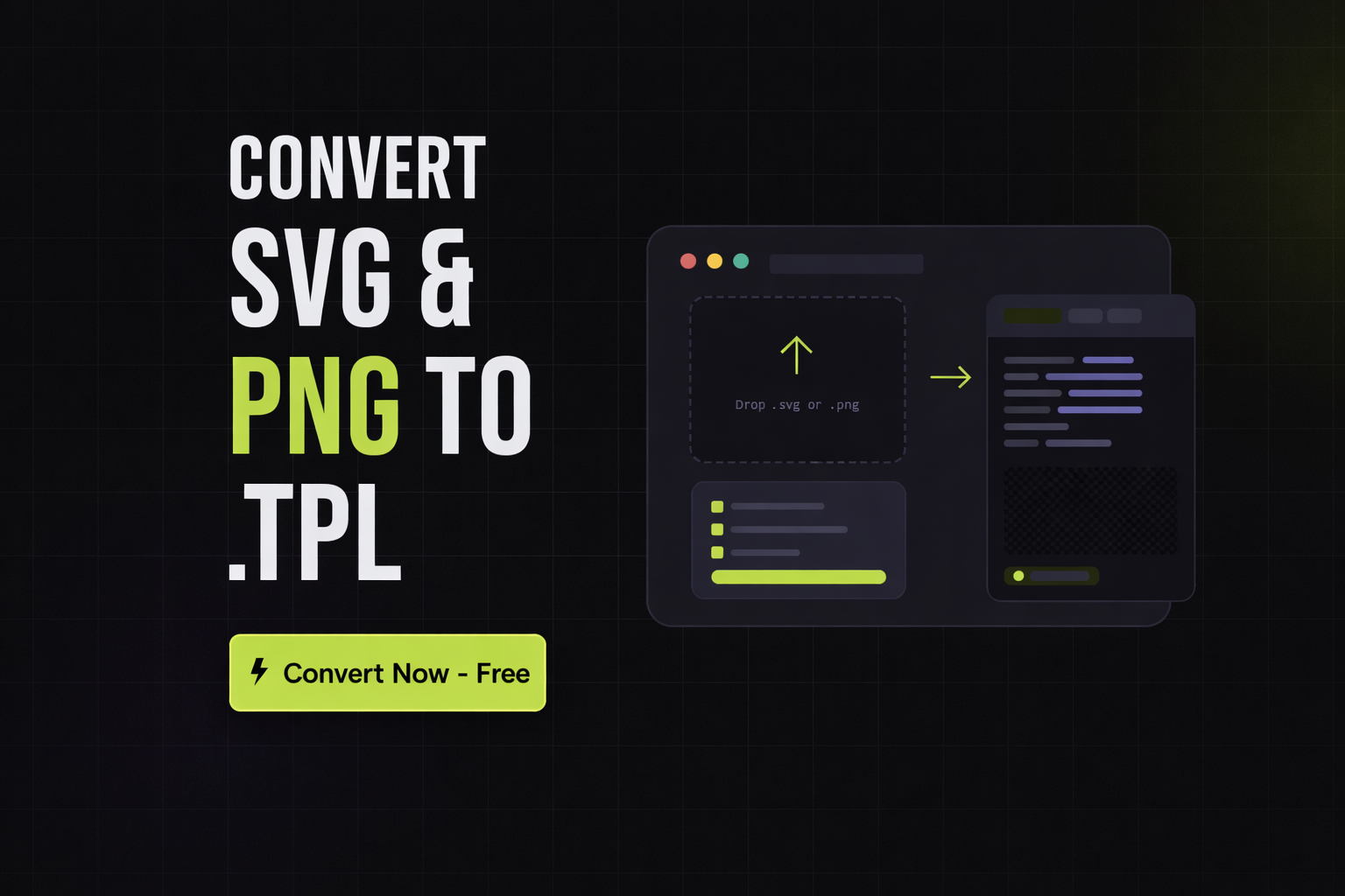 TPL Converter - Free SVG & PNG to .tpl Logo Tool